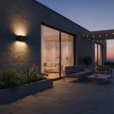 Ideal lux 328676 OUTDOOR ATOM venkovní nástěnné svítidlo LED 25W 2100/1340lm 3000K IP54 černá