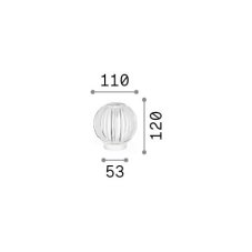 Ideal lux 343488 DIAMOND dotyková stolná lampička V120mm LED 2W 240/150lm 3000K chrómová, nabíjateľná batéria
