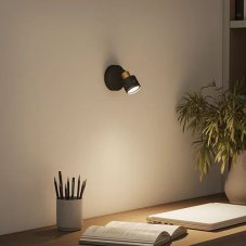 Philips 8720169300071 Niall nástěnné bodové svítidlo/spot 1xGU10 černá, mosazná, ClickFix