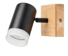 RABALUX 73121 Toras nástěnné bodové svítidlo/spot 1xGU10 světlé dřevo, černá