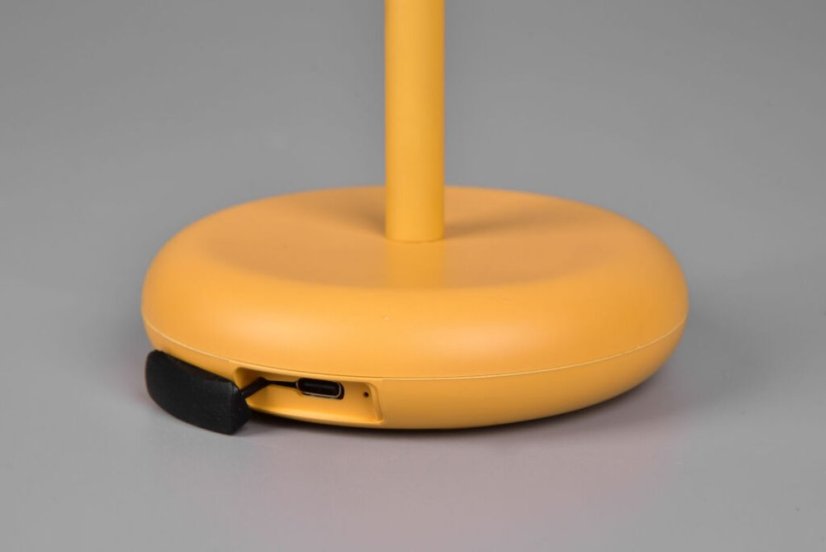 TRIO Reality R52306183 ELLIOT vonkajšia dekoračná dotyková lampička SMD LED 2W/180lm 3000K IP44 svetlá oranžová, nabíjateľná batéria, USB-C