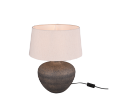 TRIO R50963844 LOU stolní lampička D380mm 1xE27 hňedá, béžová