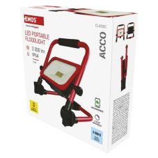 Reflektor LED 3300lm 6500K červená/čierna IP54 EMOS ACCO ZS2823
