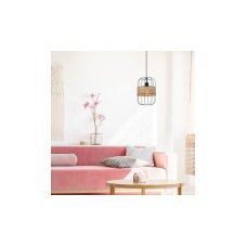 RABALUX 5283 Indiana závesné svietidlo D220mm 1xE27 matná čierna, prírodná