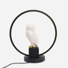 LED stolní lampa - Sova 150 lm 3000K bielo zlatá bez adaptéra Zuma Line SOWA EX04F332U-1