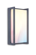 LUTEC CONNECTED 5193004118 QUBO exteriérové nástenné svietidlo LED 16W 1000lm 2700-6500K+RGB IP54 tmavá šedá