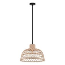 Eglo Vintage 43285 AUSNBY Závěsné svítidlo E27 1x40W D370mm černá, přírodní
