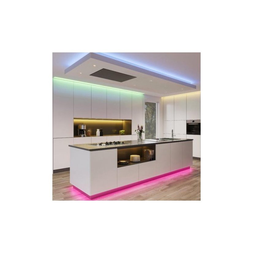 TRIO Reality R65575102 RUSH LED pásik 5000mm 15W/950lm RGB IP44 čierna, stmievateľné, diaľkový ovládač