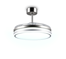 Stropný ventilátor so svetlom LED 2700–6500K nikel matný IP20 TRIO Reality VOLDA R69642107 časovač