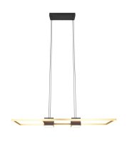 TRIO 347710480 ALBANY závěsné svítidlo SMD LED 37W/4300lm 2700-6500K černo zlatá, dálkový ovladač