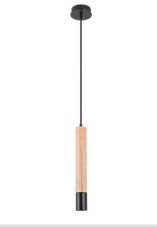 RABALUX 72131 Braulia závěsné svítidlo 1xGU10 D55mm černá, světlé dřevo