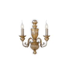Nástěnné svítidlo Ideal lux 020846 FIRENZE AP2 2xE14 40W antická zlatá