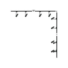Bodová světla na liště SET 8x GU10 4 m černá Zuma Line Lisa Track 3586
