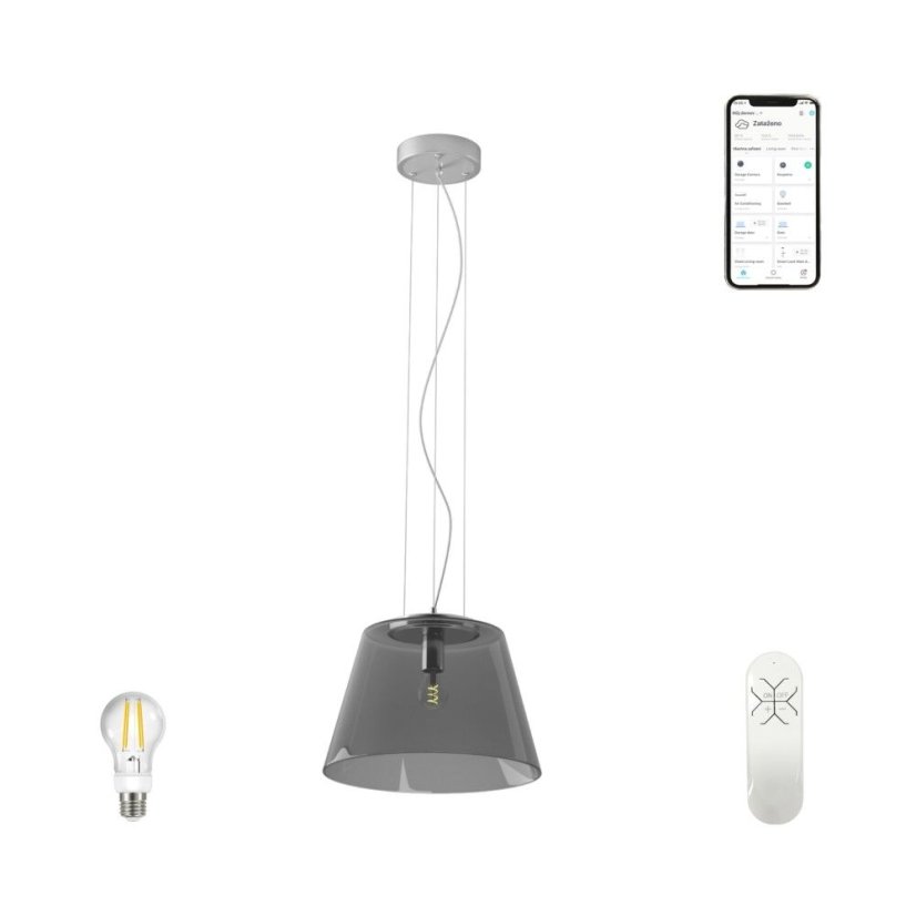 Immax 07054L NEO CONO Smart závěsné svítidlo 32 cm LED zdroj 8W CCT E27 s dálkovým ovladačem