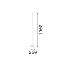 Stojací lampa LED 3000K oranžová IP20 Ideal Lux DORICA 354668