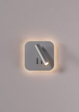 REDO 01-2978 QUDA nástenné bodové svietidlo/spot s vypínačom LED 6+3W/330+135lm 3000K saténový nikel