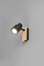 TRIO Reality R81981732 PIERRE nástěnné bodové svítidlo/spot s vypínačem 1xGU10 černá matná