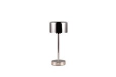 TRIO Reality R59151106 JEFF dotyková stolní lampička SMD LED 1,5W/120lm 3000K chromová, bílá, nabíjecí baterie, USB-C port