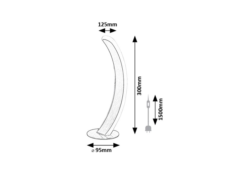 RABALUX 74196 Jarnelle stolná lampička LED 12W/850lm 3000K saténová chrómová, biela