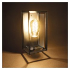 EMOS ZGH040P MALVA venkovní nástěnné svítidlo E27 130 × 120 × 280  IP44 se senzorem černá