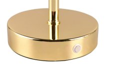 TRIO Reality R59151103 JEFF dotyková stolní lampička SMD LED 1,5W/120lm 3000K mosazná, bílá, nabíjecí baterie, USB-C port