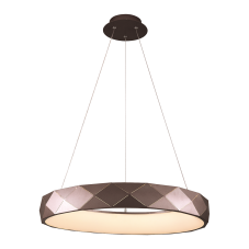 LUXERA 18416 CANVAS I. závěsné svítidlo LED D480mm 38W/2250lm 4000K písková kávová, bílá, stmívatelné