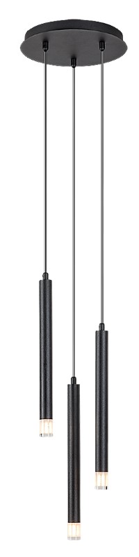 RABALUX 72358 Ramira závesné svietidlo D250mm 3xG9 čierna, priehľadná