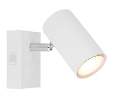 GLOBO 57911-1W ROBBY nástěnné bodové svítidlo/spot s vypínačem 1xGU10 bílá, chrom