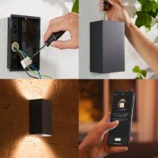 PHILIPS HUE 17464/30 / P7 Resonate 2x8W / 1200lm RGB BK exteriérové nástěnné svítidlo