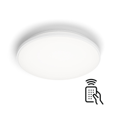 Philips 8720169196117 Wincel CL630 stropní svítidlo LED D395mm 24W/2500lm 2700-6500K chrom, bílá, dálkový ovladač