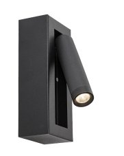 RABALUX 71285 Gello nástenné svietidlo s vypínačom D25mm LED 4W/210lm 3000K čierna