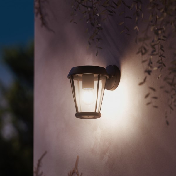 Philips 8720169351455 Sunera venkovní nástěnné svítidlo 1xE27 IP44 černá