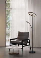 TRIO 449510232 WILLIS stojacia lampa V1800mm SMD LED 39W/4600lm, 5,5W/550lm 2700+3200+4000K čierna matná