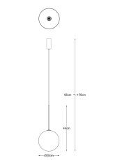 Závesné svietidlo 1x G4 zlaté Zuma Line MILAN P0606-01B-2GAC