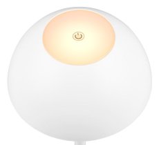 TRIO Reality R54106131 RICARDO vonkajšia dotyková stolná lampa SMD LED V300mm 1,7W/240lm 3000K IP54 biela matná, nabíjateľná batéria, USB-C port