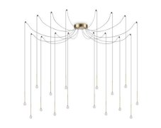 Ideal Lux 284019 LUCCIOLA závěsné svítidlo LED 16W 1500/910lm 3000K mosazná