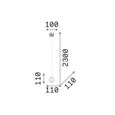 Ideal Lux 343457 DIAMOND závěsné svítidlo D110mm LED 5,5W 470/300lm 3000K chromová