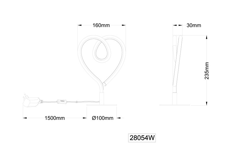GLOBO 28054W AMORE dekoračné osvetlenie LED 6W 450/250lm 3000K biela