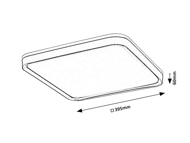 RABALUX 71029 Liatris stropní svítidlo LED 395x395mm 26W/1450lm 3000K šedá, bílá