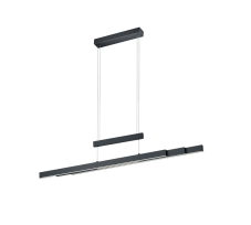 TRIO 375310532 TRAJAN závesné svietidlo dotykové LED 42W/4000lm, 2x6W/500lm 2700-5000K matná čierna, stmievateľné