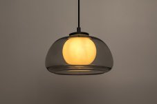 RABALUX 72275 Elowen závěsné svítidlo D250mm 1xG9 černá, kouřová