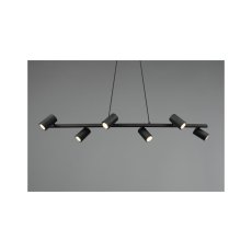 TRIO 302400632 MARLEY závěsné svítidlo 6xGU10 černá matná
