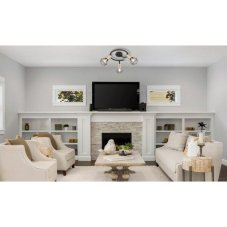 GLOBO 54802S-3AB XARA I stropní bodové svítidlo/spot D230mm 3xE14 černá, antická mosaz