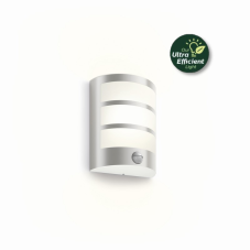Philips 8720169263772 UltraEfficient Python vonkajšie nástenné svietidlo so senzorom PIR LED 3,8W/800lm 2700K IP44 nerez