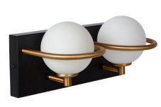 LUCIDE 30267/02/30 ISOBEL nástěnné svítidlo 2xG9 IP44 černá, opál