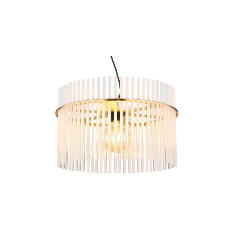 GLOBO 15698HM GORLEY závesné svietidlo D400mm 1xE27 zlatá, biela