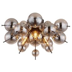 GLOBO 15633DS UDO stropní svítidlo D550mm 3xE14 černá matná, kouřová