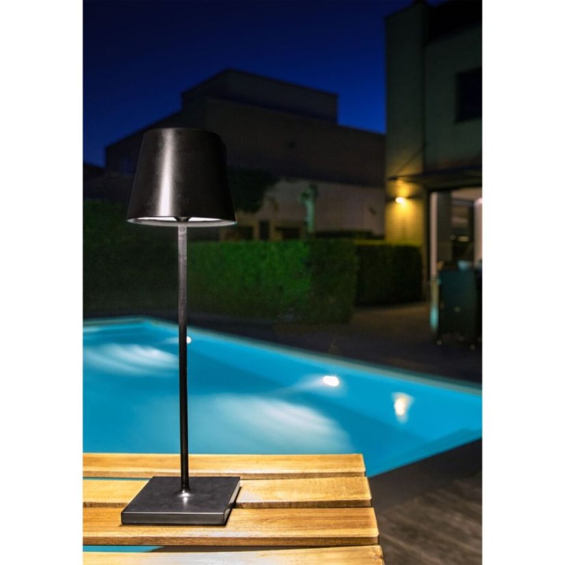 LUCIDE 27888/04/30 JUSTIN exteriérové stolní svítidlo LED 2,2W 154lm 3000K IP54 černá, stmívatelné