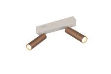 TRIO 849210265 AMBALA stropné bodové svietidlo/spot SMD LED 2x5,5W/500lm 2300+3000+4000K kávová, switchdimmer