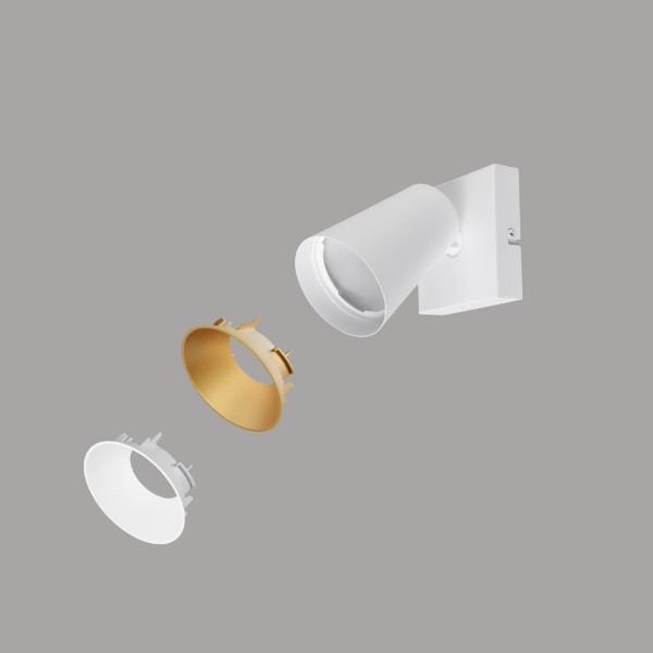 TRIO 817170131 SHARP nástenné bodové svietidlo/spot s vypínačom 1xGU10 biela matná